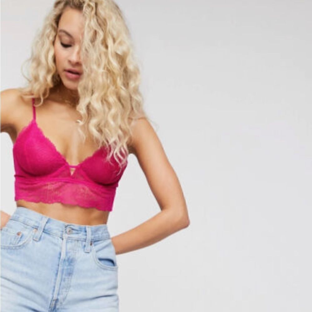 NWT Free People Alyssa Underwire Fuchsia Fantastic Bra Size Small
